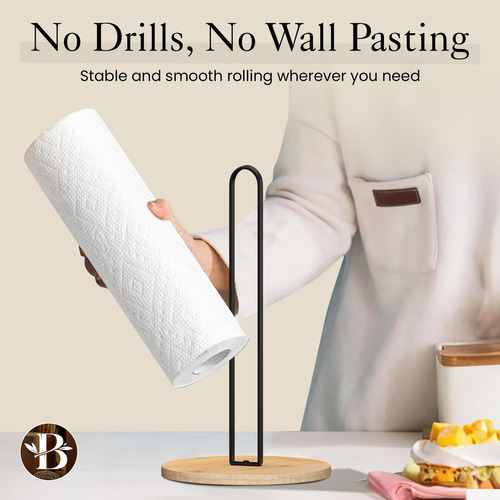 Soporte De Madera Para Toallas De Papel Estilo Moderno