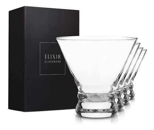 Set De 4 Copas De Cristal Soplado Martini  Es Copas De ...