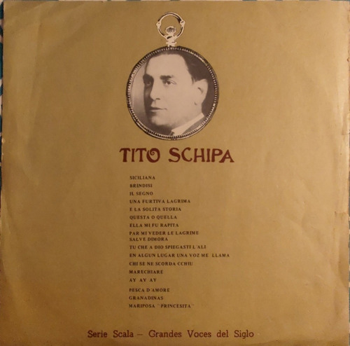 Vinilo Lp De Tito Schipa  --siciliana (xx770