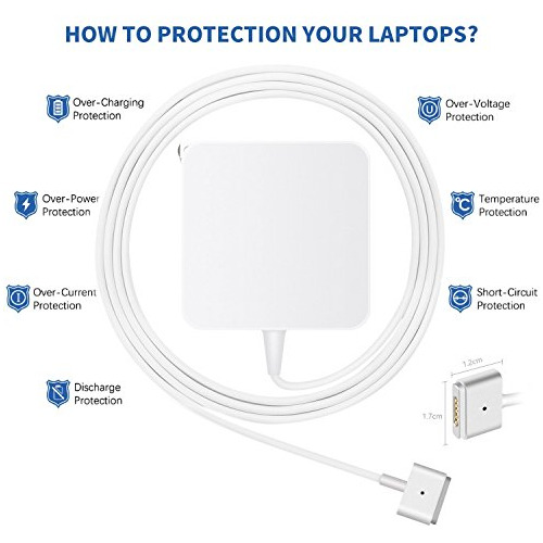 Cargador Universal Para Mac Pro De Punta En T Color Blanco