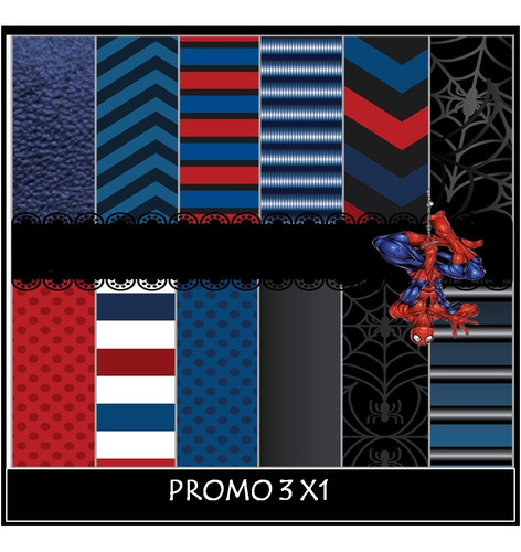 Kit Imprimible 3x1 Spiderman Hombre Araña Imagen Fondos #214