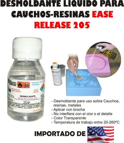 Desmoldante Liquido Ease Resinas Caucho Silicona X 20gr