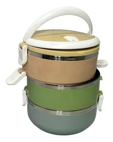 Lunchera Hermética Para Vianda 3 Niveles Tupper Térmico