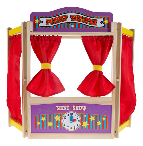 Teatro De Marionetas De Mesa ¡hola! ¡juega! Con Cortinas, Pi