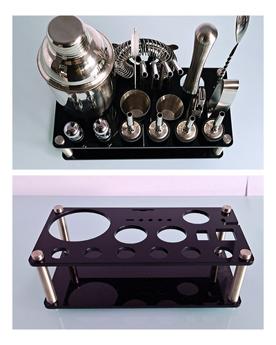 Kit De Coctelería Para Bartender, 20 Unidades, Con Soporte,