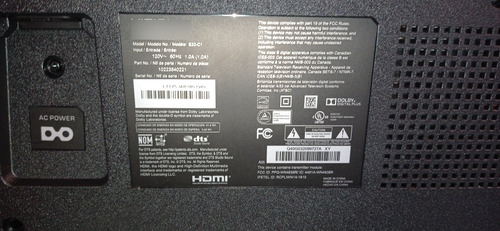 Imagen 8 de 9 de Smart Tv Vizio 32 P E32-c1 Nuevo Pantalla Partida Repuesto