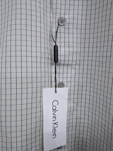 Calvin Klein Camisa Genuina Talla Small Estilo Cuadriculado
