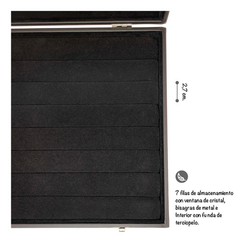 Imagen 4 de 10 de Estuche Terciopelo Caja Porta Anillos Con Tapa Exhibidor