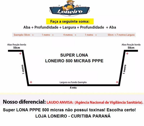 Imagem 3 de 6 de Lona 7x7 De Lago Tanque Peixe Manta Impermeável Pppe 500micr