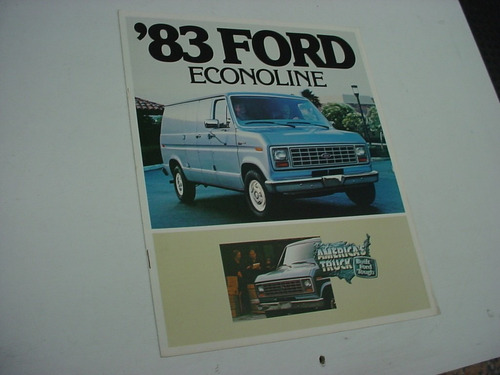 Folder Ford Furgao E100 Super Van Econoline 83 1983 V8