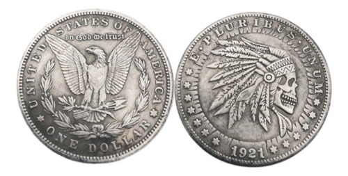 2 Monedas 1 Dólar Calavera Amerindia, Hobo Pluribus Dollar