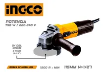 Comprar Esmeril Angular De 750w, 115mm (4-1\u002F2) Ingco