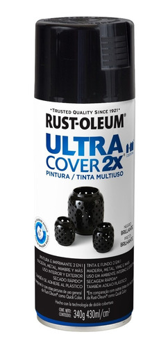 Aerosol Ultra Cover 2x Brillante Rust Oleum X340gr. Colores