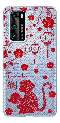 Funda Para Huawei Horóscopo Chino Mono Con Tu Nombre