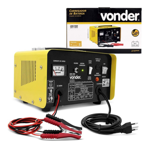 Carregador De Bateria 12v Cbv 950 220v - Vonder - Amarelo