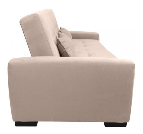 Sofá Cama 3 Lugares 209cm Lavinia Matrix Cor Suede Bege