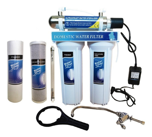 Filtro Purificador Agua 3 Etpas Kit X2 Membranas + Tubo 6w
