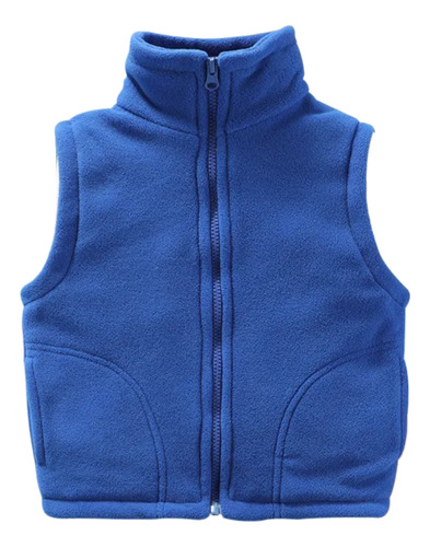 Chaleco Polar Para Niños Y Niñas, Cálido, Sin Mangas, Con Cr