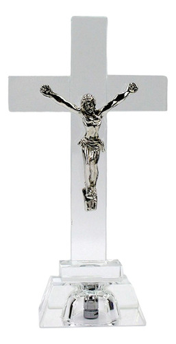 ' Crucifijo Cristiano Jesucristo En La Cruz Mesa De Cristal