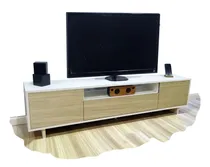 Comprar Mueble Modular Para Tv Vacancy-ii De Mania Muebles Camelia Y Blanco