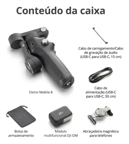 DJI Osmo Mobile 8 Estabilizador para celulares, rastreamento