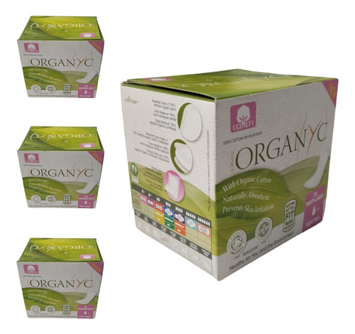 Panti Protector Flujo Normal Folded Organyc Caja Con 12pz