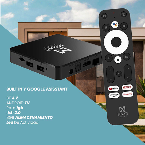 Mirati Smart Tv Box Android Tv 10 Certificado Control Por Vo
