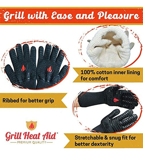 Guantes Termicos Para Barbacoa Resistentes Al Calor Extrema