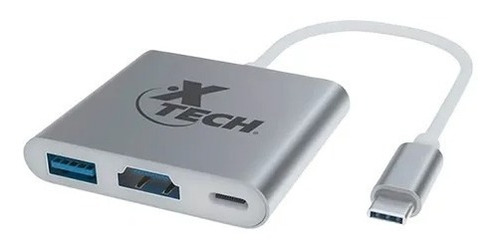 Adaptador Multipuertos Usb-c 3 En 1 (usb, Hdmi, Usb-c) Itech