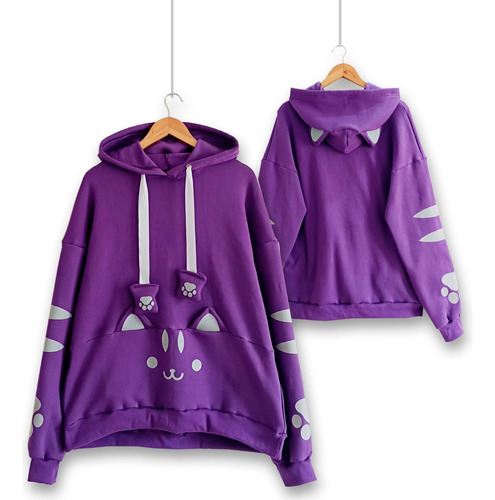 Buzo Nyan Nyan Violeta ( Estilo Oversize) Unisex