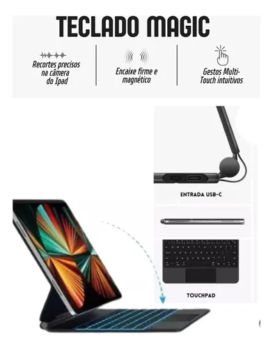 Magic Keyboard Teclado Ipad Air De 11 Polegadas Chip M3 | MercadoLivre