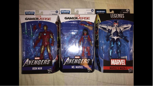 Set Figuras Marvel Legends Iron Man Mrs Marvel Gamerverse