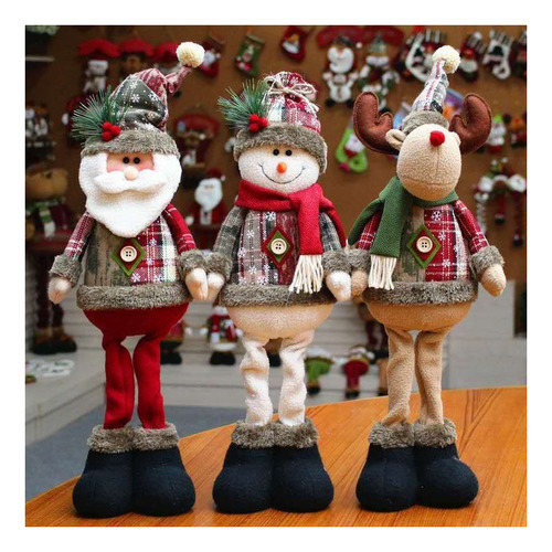 2024 Decoración Navidad Muñeco Reno Muñeco Nieve Pie