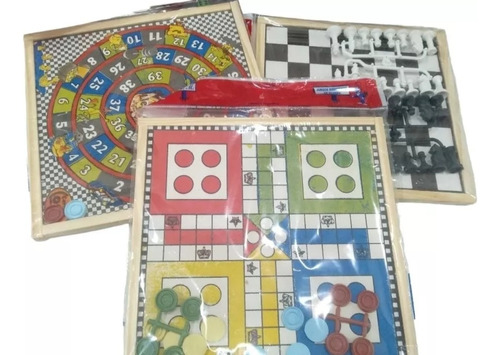 Juegos De Mesa De Maderacombo X3 Unidadesmayorista!!