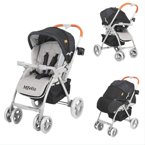 Coche Cuna Para Bebe Amplio Llantas Grandes Barza Babyhappy