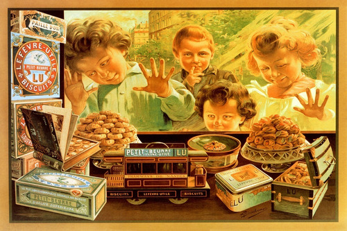 Crianças Admirando Vitrine De Biscoitos Poster 76cm X 50cm