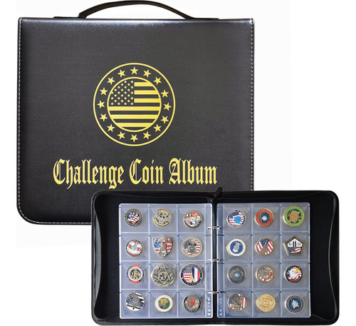 Challenge Coin Display Book Medallas Titular Para Coleccioni