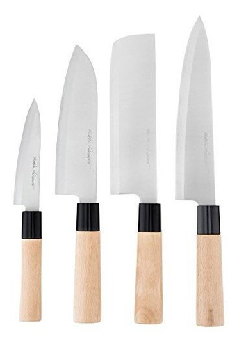 Juego Cuchillos Para Sushi Sashimi Hiroshi Nakamoto 4 Piezas