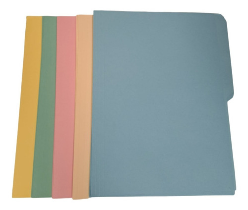 25 Folders Carta Paquete Surtido Colores Pastel Carpeta 