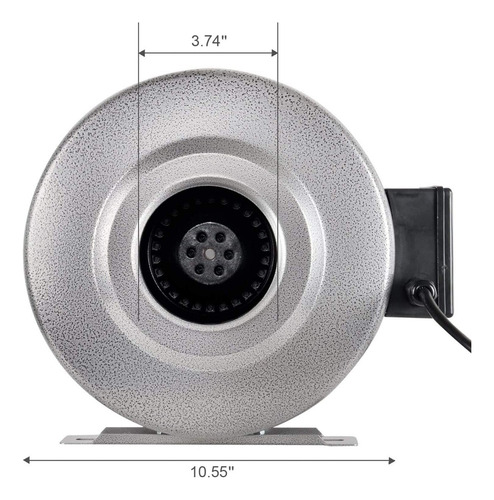 Ipower 4 Pulgadas 190 Cfm Línea Ventilador Filtro De Carbono