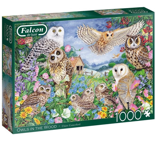 Rompecabezas Puzzle 1000 Piezas Jumbo Diset Owls In The Wood