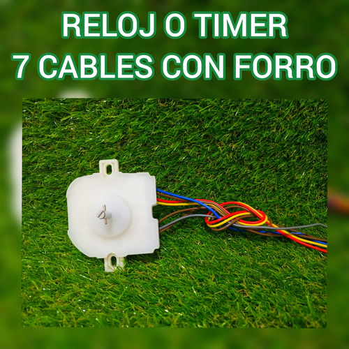 Reloj O Timer 7 Cables Con Forro Para Lavadora