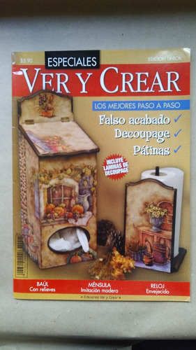 Ver Y Crear - Falso Acabado Decoupage Patinas - Especiales 