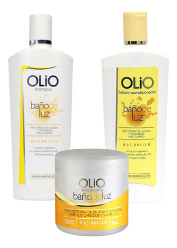 Shampoo + Acondicionador + Baño Baño De Luz Ceramidas Olio