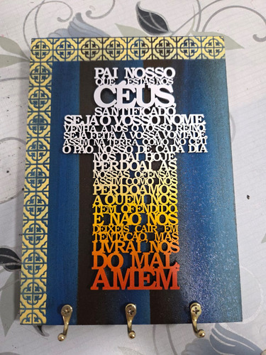 Porta Chave Pai Nosso Mdf