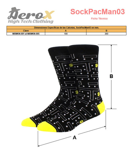 Par De Calcetas, Mxmkn-002, 2pares, 6.5-10.5us, Pacman, Calc