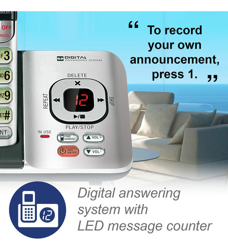 Teléfono Inalámbrico Vtech Cs6529-4b Dect 6.0 Con Sistema De