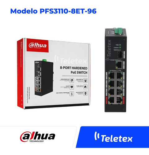 Imagen 6 de 10 de Switch Dahua Dh-pfs3110-8et-96 10 Puertos Poe 8 Puertos