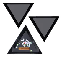 Comprar 3 Bandejas Plato Triangular Glitter Strass Cristales Uñas