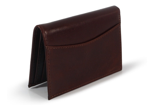 Imagen 6 de 6 de Cartera Billetera Vertical Delgada Piel Genuina Hombre Mujer